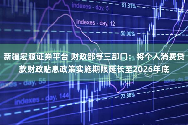 新疆宏源证券平台 财政部等三部门：将个人消费贷款财政贴息政策实施期限延长至2026年底
