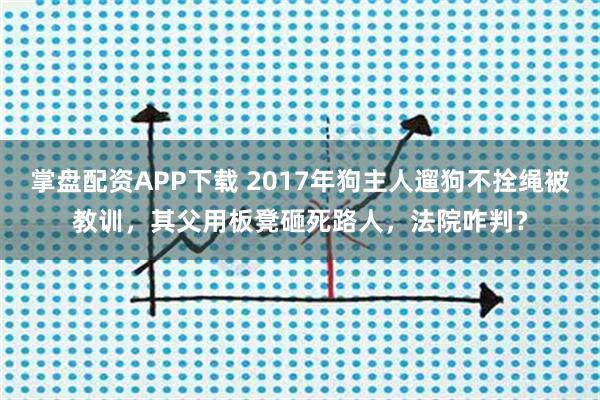 掌盘配资APP下载 2017年狗主人遛狗不拴绳被教训，其父用板凳砸死路人，法院咋判？
